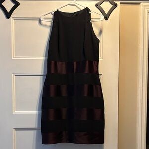 Laundry By Shelli Segal Black and Burgundy Mini Dress Sz 8 EUC
